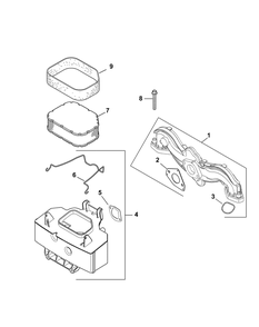 Sv820 Air Intake And Filtration Diagram and Parts List for Z-FORCE50 17AF3AGP-17AF3AGP010 Cub Cadet Lawn Tractor